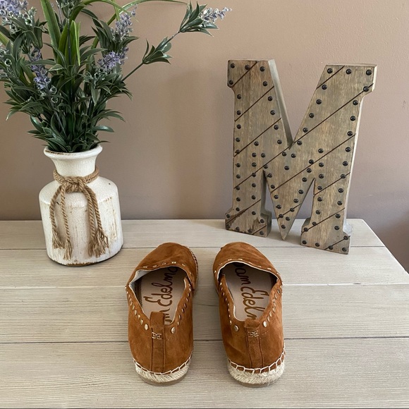 Sam Edelman Koda Cognac Brown Suede Espadrilles Size 7.5 EUC - Picture 10 of 11